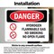 Signmission Hydrogen Flammable Gas No Smoking Open Flame Danger Sign, Vinyl Decal, 10in W x 7in L, 2PK OS-2PACK-DS-D-710-L-1370 - alternate 7